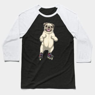 Pug Inline skating Roller skates Baseball T-Shirt